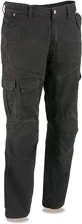 Milwaukee Leather Men's Motorcycle Armored Riding Denim Jeans Reinforced with Aramid Fibers