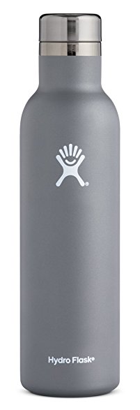 Hydro Flask 25 oz Double Wall Vacuum Insulated Stainless Steel Leak Proof Wine Bottle with BPA Free Cap, Graphite