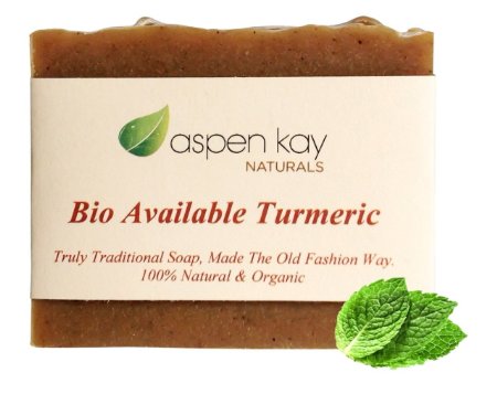 Organic Turmeric Soap - 100 Organic and Natural - With Organic Bio Available Turmeric Use As a Face Soap Body Soap or Shaving Soap For Men Women Teens and Baby Gentle Soap Unscented 4oz Bar