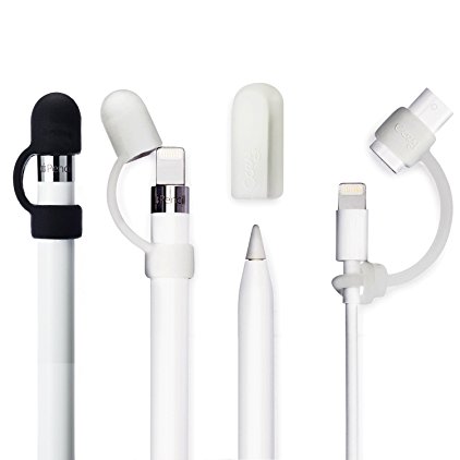 PencilCozy Ultimate Pack - with 2 PencilCozys, Pencil Cap and LightingCozy for Apple Pencil, works as stylus