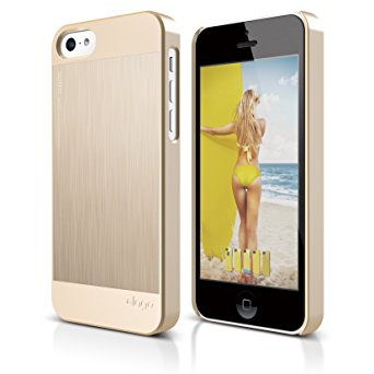 elago S5C Outfit Morph MX Aluminum and Polycarbonate Dual Case for the iPhone 5C - eco friendly Retail Packaging (Gold / Gold)