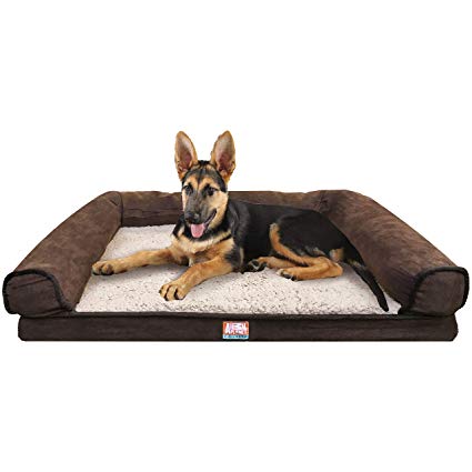 Animal Planet Orthopedic Luxury Dog Bed - Premium Memory Foam Pet Dog Sofa Bed Lounger with Washable Cover, Large and Jumbo - for Dogs & Cats