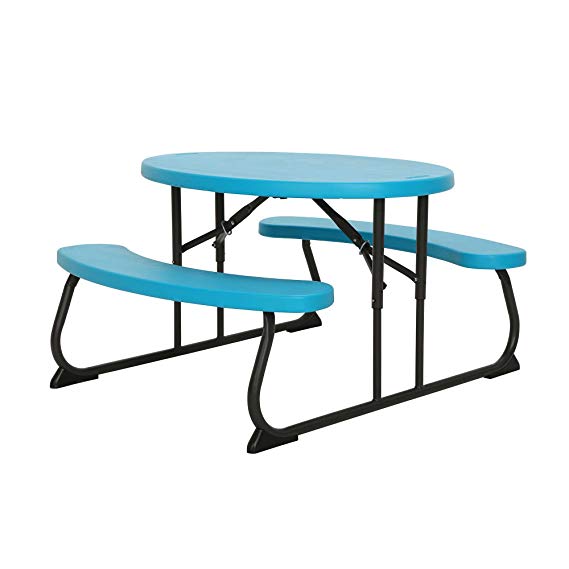 Lifetime 60229 Kids Oval Picnic Table, Glacier Blue