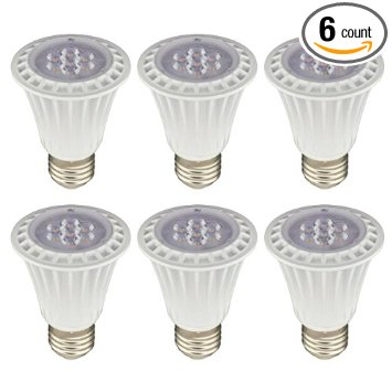 LEDwholesalers UL PAR20 Dimmable LED Spot Light Bulb with Interchangeable Wide Angle Flood Lens 8-Watt, 1330