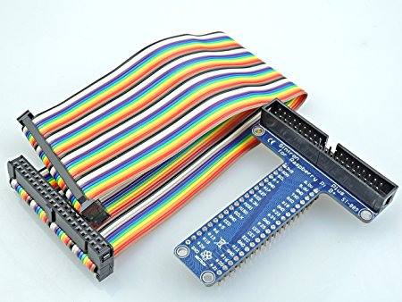 [Sintron] 40 Pin GPIO Extension Board with 40 Pin Rainbow Color Ribbon Cable for Raspberry Pi 1 Models A  and B , Pi 2 Model B, Pi 3 Model B and Pi Zero