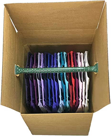 Wardrobe Boxes - Qty: 6 Boxes w Bars - Moving Boxes Fast