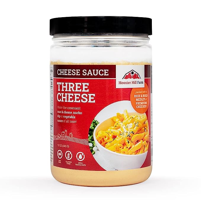 Three Cheese Sauce Mix by Hoosier Hill Farm, 12oz (Pack of 1) | Just Add Water | Made with a rich, bold blend of 3 premium cheeses