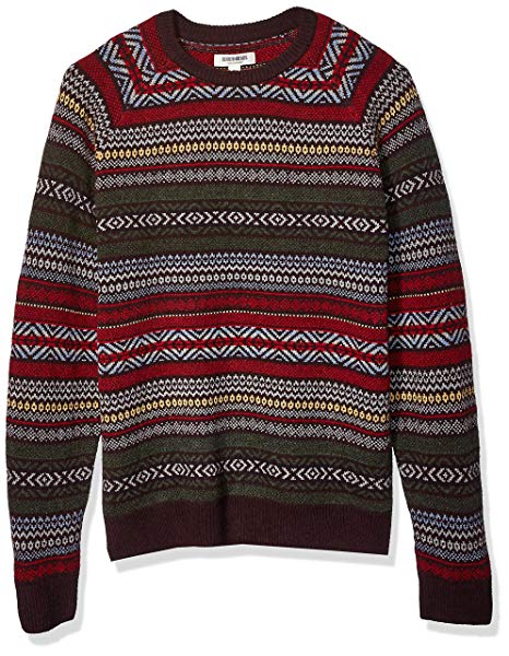 Amazon Brand - Goodthreads Men's Lambswool Fairisle Crewneck Sweater