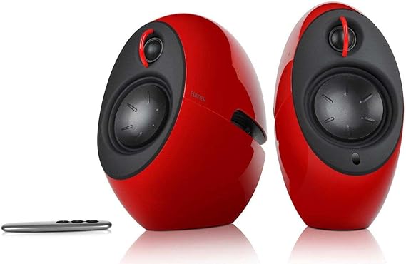 Edifier E25HD Luna Eclipse Bluetooth 4.0 Bookshelf Speakers with Remote Control - Red