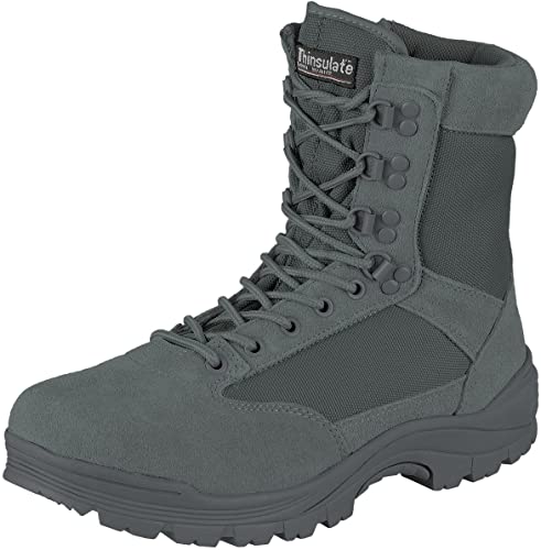 Mil-Tec Men's Tactical Zipper Boots Urban Grey Size 10 US