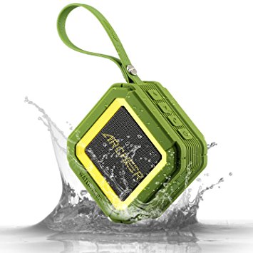 Bluetooth Speakers, Archeer Outdoor Portable Bluetooth Speakers with Microphone Robust Bass for Shower/Sports A106, Green