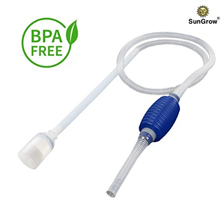 Aquarium Gravel Cleaner Kit with priming bulb -- 2-minutes to assemble - Facilitates frequent water changes - No need to remove fish or plants - BPA-free Siphon - Perfect for cleaning small fish tanks