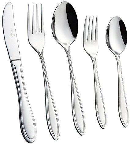 Royal 20-Piece Flatware Set, 18/10 Stainless Steel, Mirror Polished Luxury Design, Restaurant & Hotel Quality, Cutlery Service for 4 by Royal (60-Piece Set A)