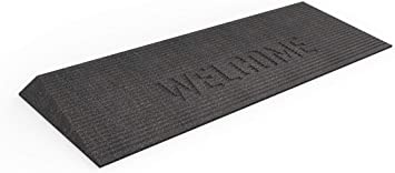 EZ-Access Transitions Angled Welcome Mat, Black, 1.5in Rise
