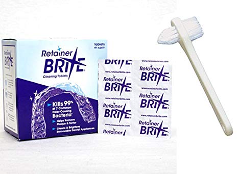 Retainer Brite 18 Tablets with Denture Brush