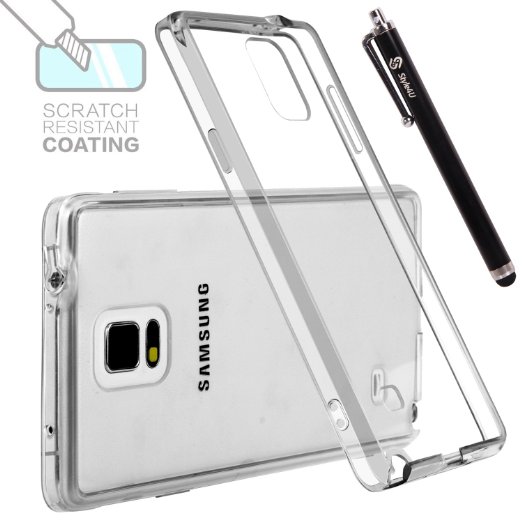 Galaxy Note 4 Case, Style4U Galaxy Note 4 [Scratch Resistant] Slim Clear Back Case / Cover with Protective TPU Bumper for Samsung Galaxy Note 4 - Clear