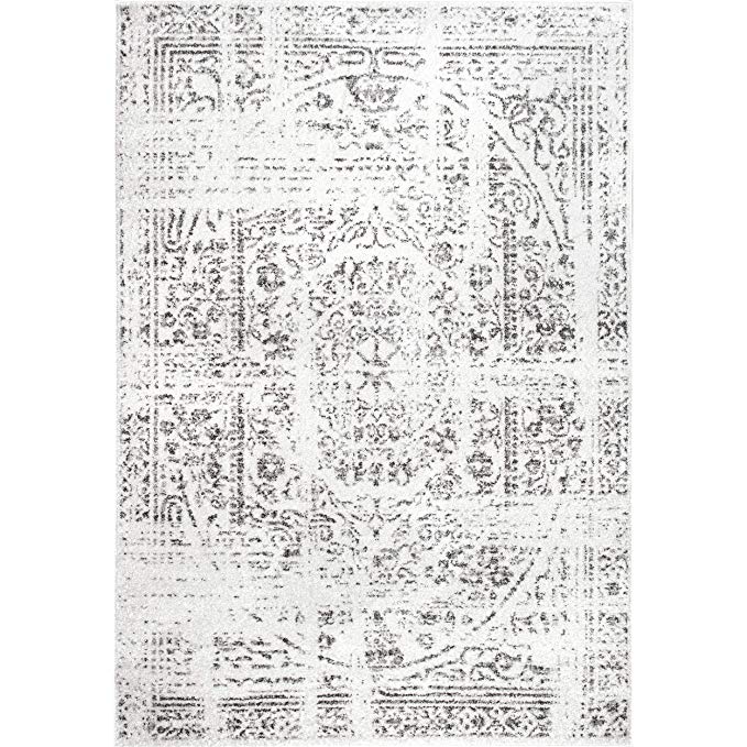 Rivet Muted Boho Rug, 5' x 8', Off-white