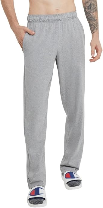 Champion Men's Open Bottom Light Weight Jersey Sweatpant