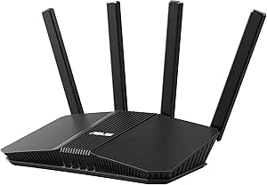 ASUS RT-BE58U WiFi 7 AiMesh Extendable Router, 4K-QAM, MLO, AI Detection 2.5G WAN/LAN Port, Four 1G Ports, Commercial-Grade Network Security, Parental Control, IoT Network, Kid’s Network, VPN Network