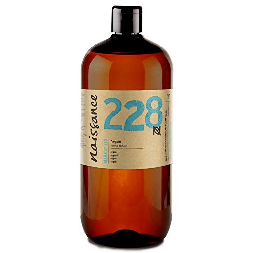 Naissance Moroccan Argan Oil 33.8 fl oz / 1 L - Pure & Natural, Vegan, Hexane Free, No GMO - Unscented Natural Moisturizer & Conditioner for Face, Hair, Skin