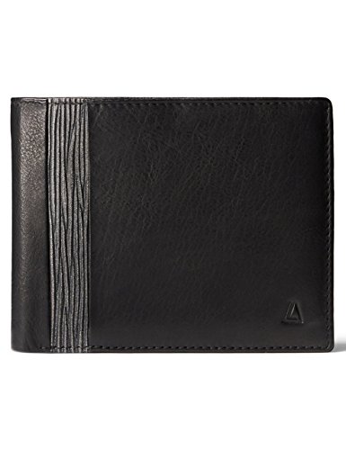 Leather Architect Men's 100% Leather RFID Blocking Bifold Wallet with Back Zip and 8 Credit Card Slots
