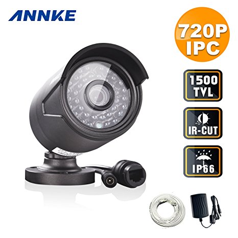 SANNCE 720P HD Resolution Surveillance IP Camera Network Camera System ( Day/Night Vision, 1.0M 1280*720P AHD CCTV Cameras, Weatherproof Metal Housing)