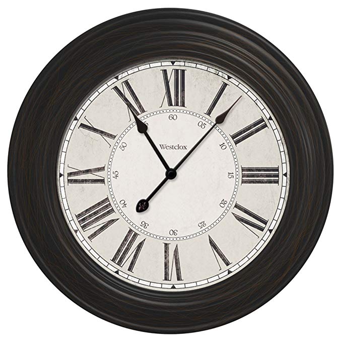 Westclox 844220008350 24" Large Decorative Wall Clock 32213VBK 24 inches Black