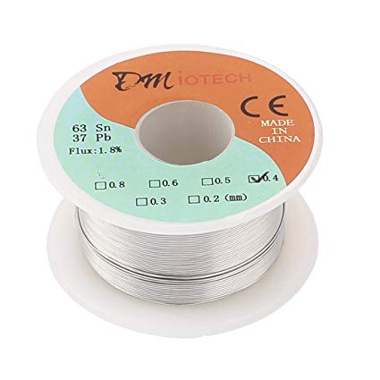 uxcell 35g 0.4mm Rosin Core Solder Tin Lead Solder Wire 63/37 for Electrical Soldering