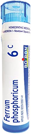 Boiron Ferrum Phosphoricum 6C, 80 Pellets, Homeopathic Medicine for Fever