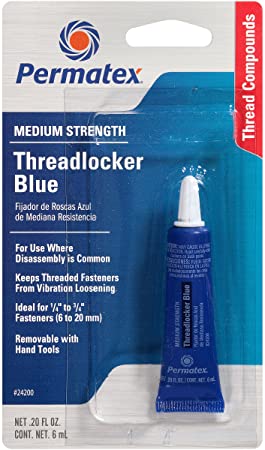 Permatex 24200 Medium Strength Threadlocker Blue, 6 ml