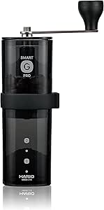 HARIO MSGS-2-B Smart G PRO Coffee Grinder, 0.8 oz (24 g), Transparent Black, Stainless Steel Blade, Disassemblable, Compact