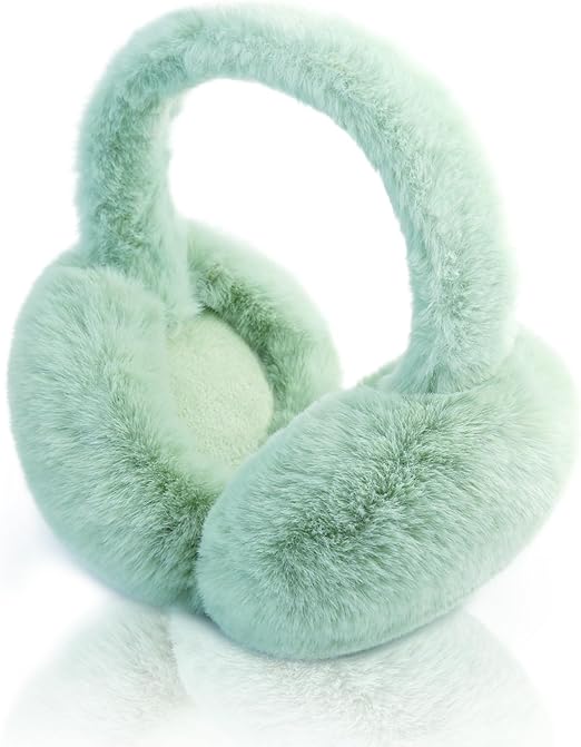 XIAOHAWANG Foldable Ear Muffs Women Winter Fluffy Earmuffs Warm Girls Ear Warmer Soft Outdoor Ear Cover