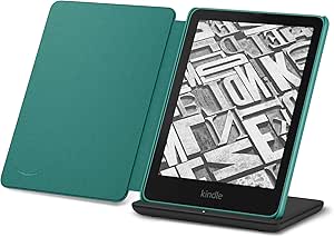 All-new Amazon Kindle Paperwhite Signature Edition Essentials Bundle including All-new Kindle Paperwhite Signature Edition (32GB) - Jade, Fabric Cover-Jade, and Wireless Charging Dock