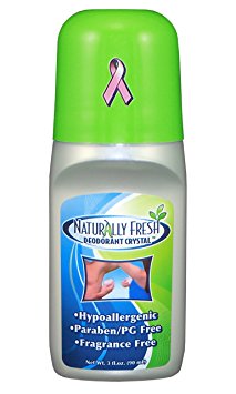 Naturally Fresh Deodorant Crystal Roll On, Fragrance Free, 3-Ounce Bottles (Pack of 6)
