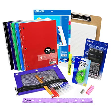 Complete High School and College School Supply Set, All Inclusive Supplies Bundle, High School Supplies Package