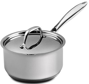 2 Quart - 18/10 Stainless Steel - Saucepan - with Cover - 18 x 9cm - Multipurpose Use for Home Kitchen or Restaurant - Chef's Choice - by Utopia Kitchen