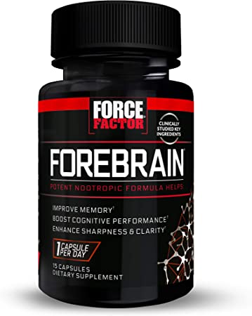 Forebrain Cognitive Performance Nootropic With Cognigrape & Thinkamine – Improve Memory, Focus, Clarity, Mental Energy, Force Factor, 15ct