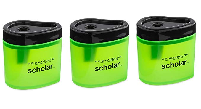 Prismacolor 1774266 Scholar Colored Pencil Sharpener, 3 Piece