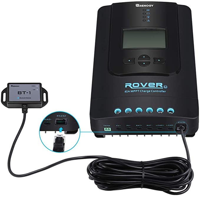 Rover 40 Amp MPPT Solar Charge Controller with Bluetooth