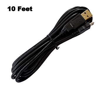Long 10-Ft PC or Mac Computer USB Cable for Blue Yeti USB Microphone (Not Compatible with Blue Yeti Nano, Snowball & Raspberry)