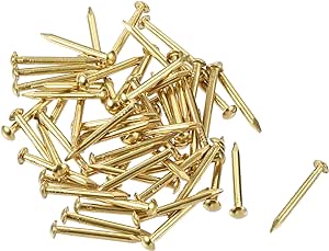 uxcell Small Tiny Hardware Brass Nails 1.5mmx15mm(DXL) for DIY Wooden Boxes Accessories 60pcs