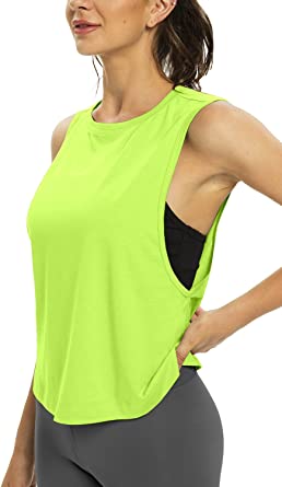 Sanutch Workout Crop Tops for Women Loose fit Cropped Workout Athletic Tops Workout Clothes Crop Top Workout Shirts for Women
