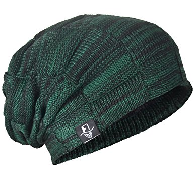 Men Knit Beanie Hat Thick Fleece Lined Winter Skull Cap B5050