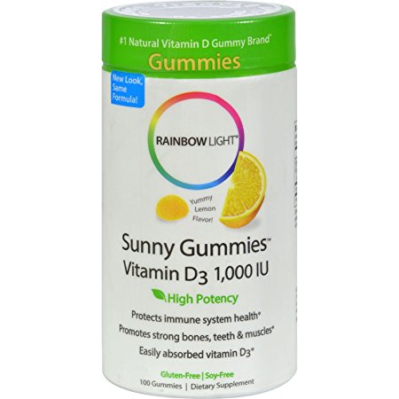 RAINBOW LIGHT VITAMIN D SUNNY GUMMIES, 100 CT