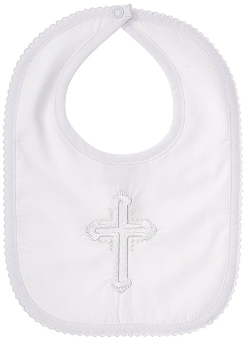 Elegant Baby Premium Embroidered Christening Baptism Boy's Bib