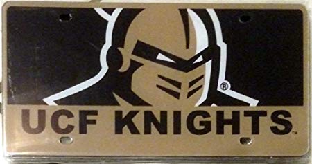 UCF Knights Central Florida Printed MEGA Style Deluxe Laser Acrylic License Plate Tag University of