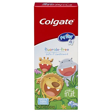 Colgate My First Baby and Toddler Toothpaste, Fluoride Free - 1.75 ounce (6 Pack)