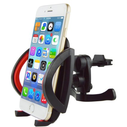 [UPGRADED COMPONENT]Car Vent Mount,IPOW Universal Cell Phone Car Air Vent Mount Holder Cradle For iPhone 6 6  6S 6S Plus 5S 5,iPod Touch,Samsung Galaxy S6 S6 Edge S5 S4 S3 Note 2/3