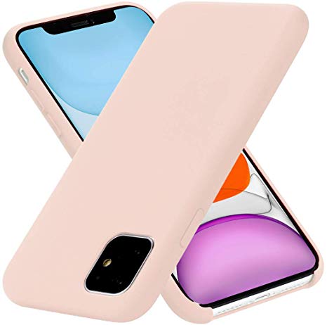 TSW Silicone Case for iPhone 11, Liquid Silicone Shockproof Protective Case Cover with Microfiber Lining Compatible with iPhone 11 6.1 Inch,PIne Green (sand pink)