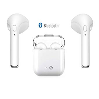 Bluetooth Headset, Wireless Earbuds Stereo Earphone Cordless Sport Headsets Compatible with Apple iPhone 8 X 7 7 Plus 6S 6S Plus, and Samsung Galaxy S7 S8 S8 Plus, Android Smart Phones